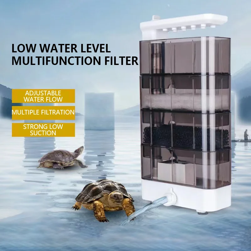 Reef Tank Filter - 3-In-1 수족관 조용한 물고기 거북이 탱크
