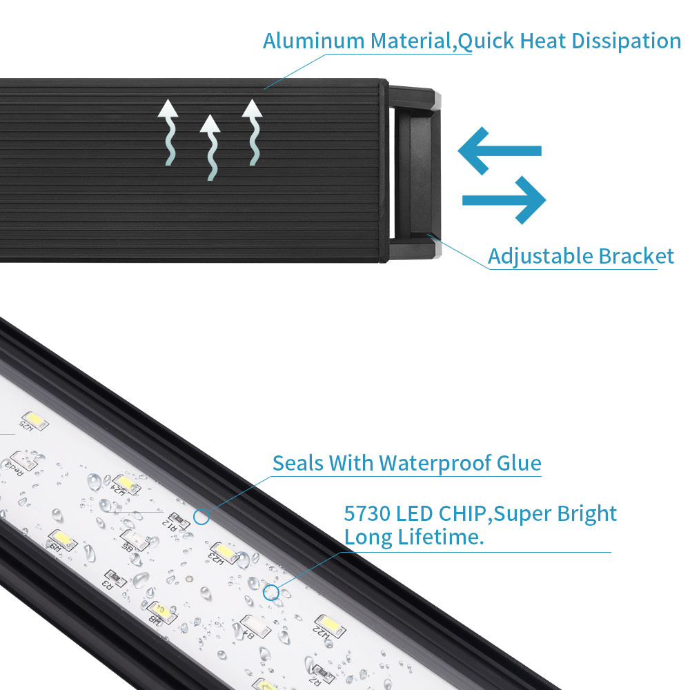어항 브래킷 조명의 밝기 조절 가능, 어항 조명의 조명 - Reef Lighting 리뷰 및 가격