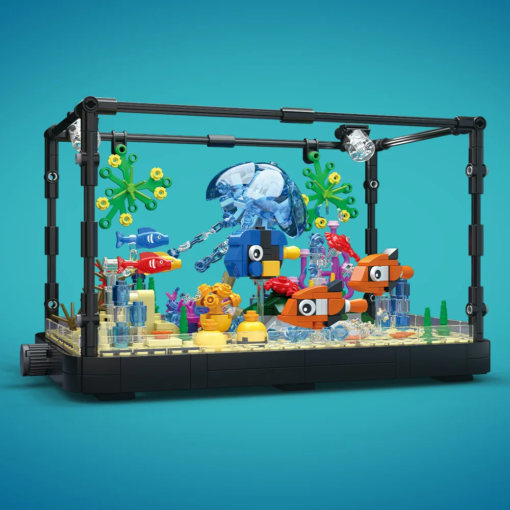 조명이 포함된 어항 빌딩 블록 세트, 수족관, 해양 거 - Marine Aquarium 리뷰 및 가격